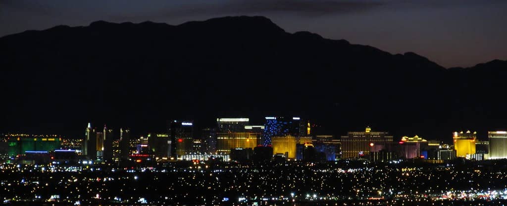 Las Vegas skyline at night